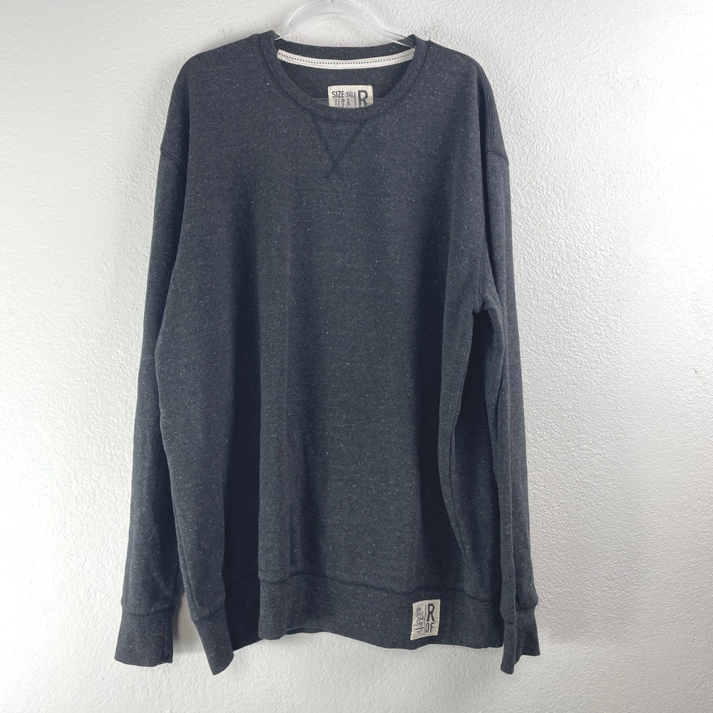Roots of Fight Mens‎ 3XL Charcoal Gray Heather Crewneck Sweatshirt ROF Tri-Blend
